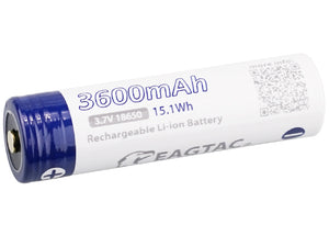 Accumulateur Li-Ion EagleTac 18650 3600mAh 3.6V - 3C Décharge max - Protégé - Neuf