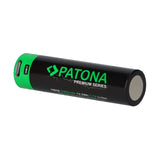 Accumulateur Li-Ion Patona Premium 18650 3300mAh 3.6V - 1C Décharge max - USB-C - Non Protégé - Neuf